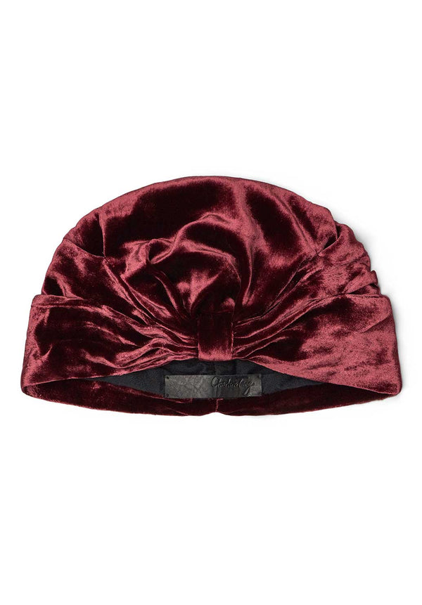 Burgundy Velvet Turban