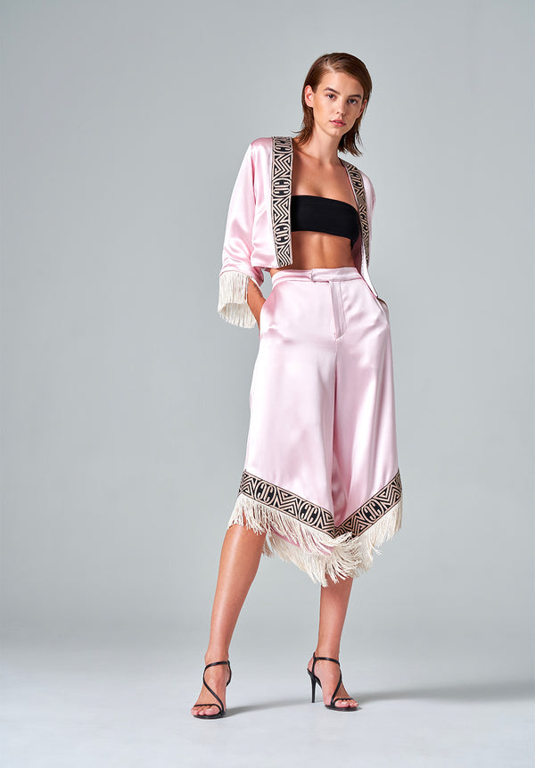 Pink Fringe Pants